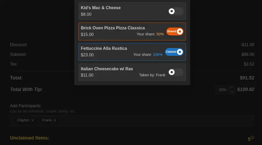 Check Mate application screenshot